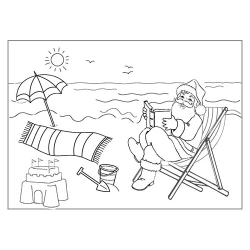 Christmas in july coloring pages