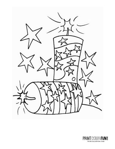 Fourth of july coloring pages independence day flags fireworks more at