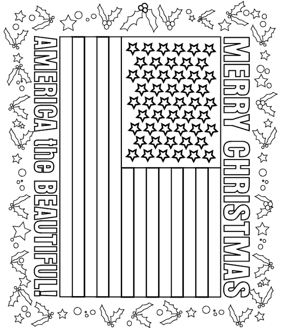 Merry christmas america â free christmas coloring page â celebrating christmas