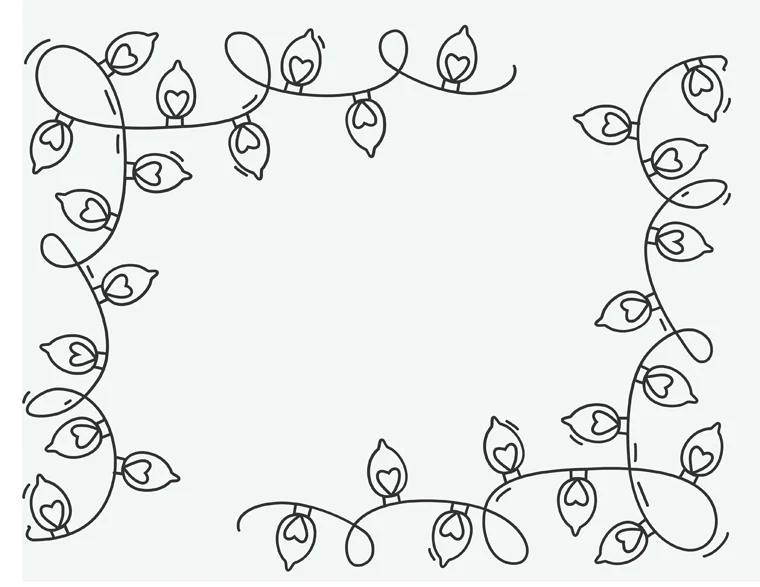 Fun christmas lights coloring pages free printable