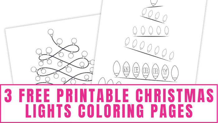 Free printable christmas lights coloring pages