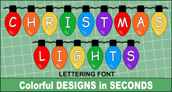 Christmas lights font printable holiday lettering decorations â diy projects patterns monograms designs templates