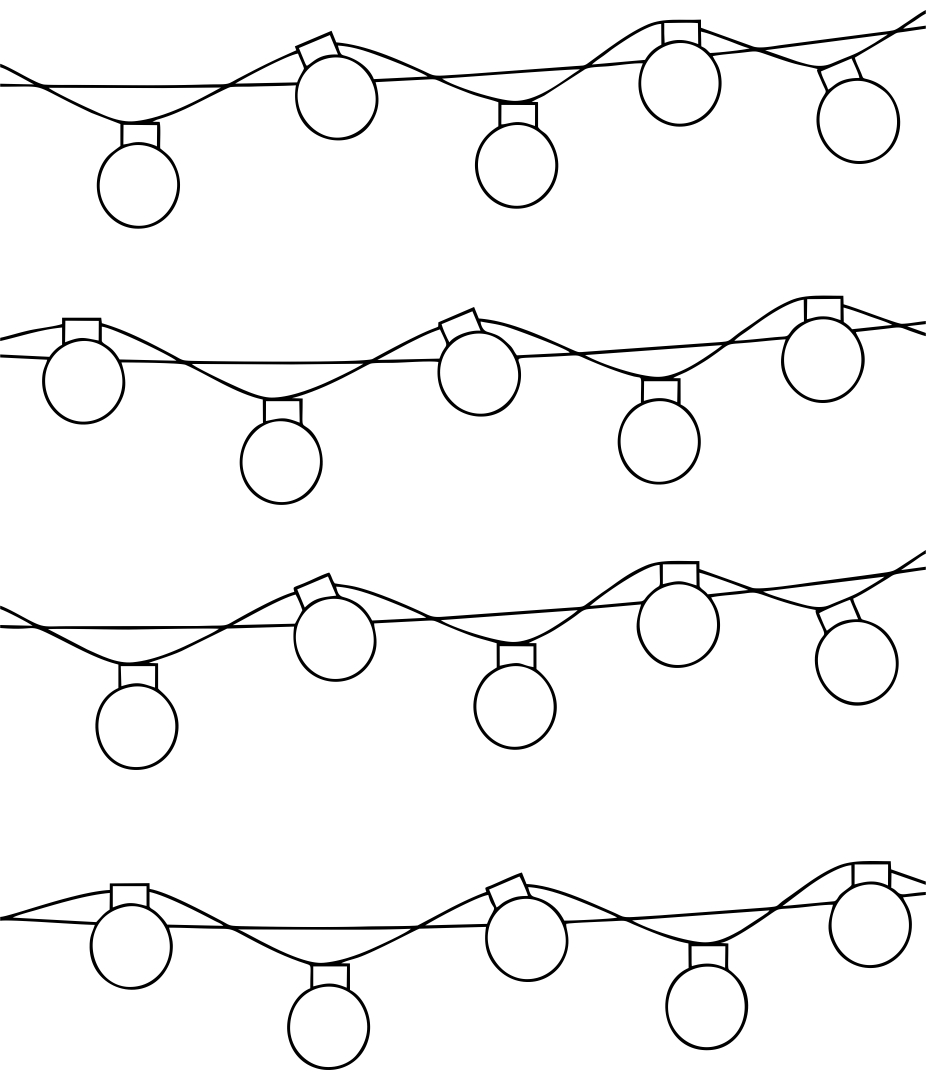 Best coloring pages printable christmas lights pdf for free at