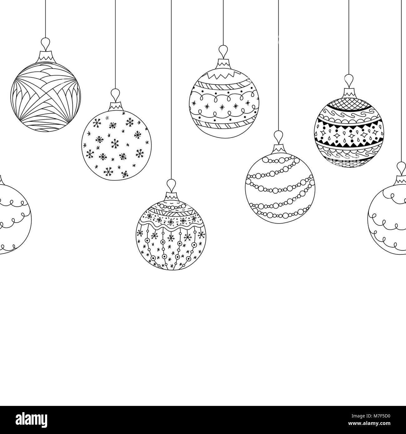 Christmas border line drawing black and white stock photos images