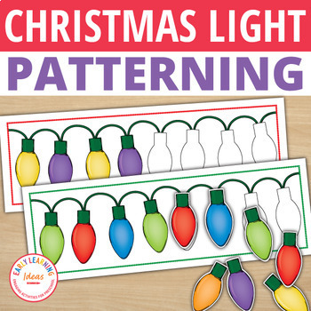 Printable christmas lights pattern activity