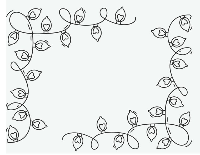 Fun christmas lights coloring pages free printable