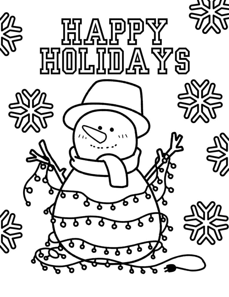 Free christmas coloring pages for kids