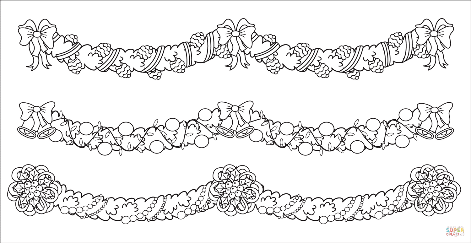 Christmas borders coloring page free printable coloring pages