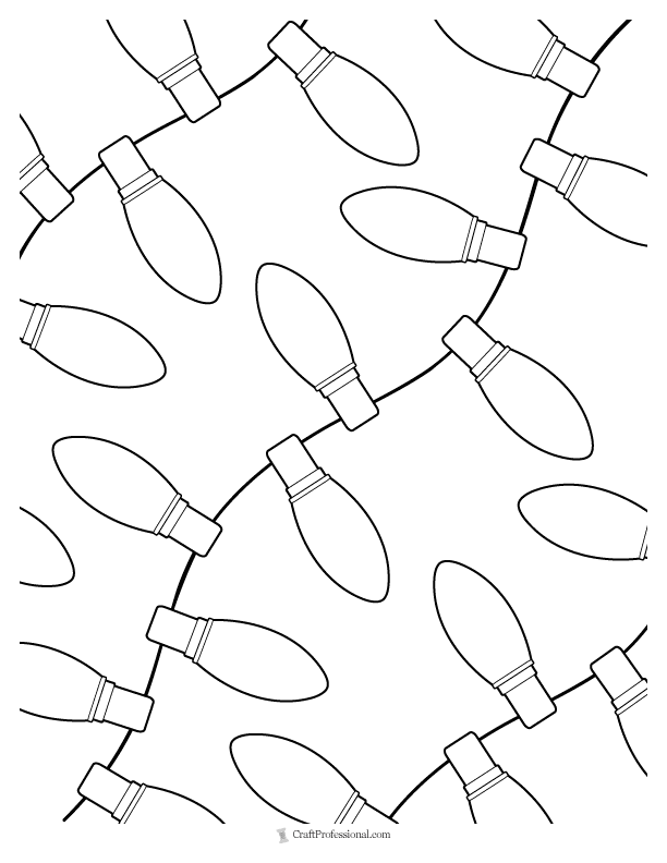 Christmas lights coloring pages