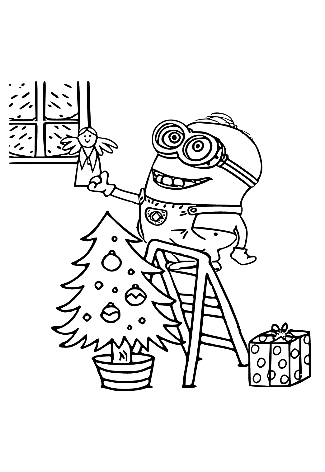 Free printable christmas minion coloring page sheet and picture for adults and kids girls and boys