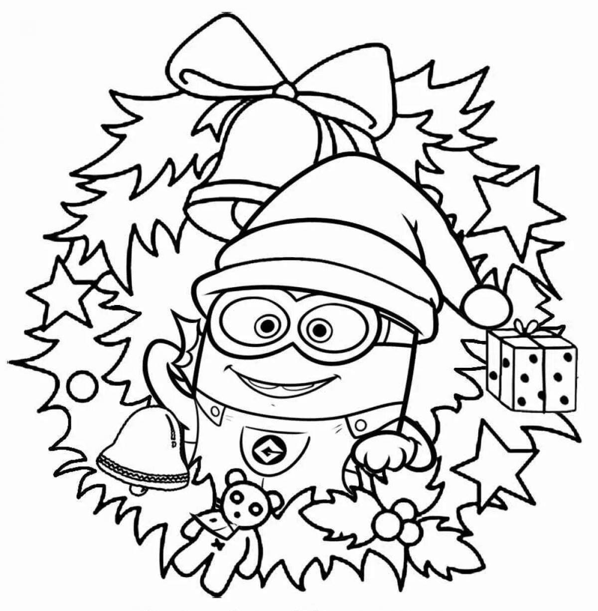 Minions christmas coloring pages printable for free download