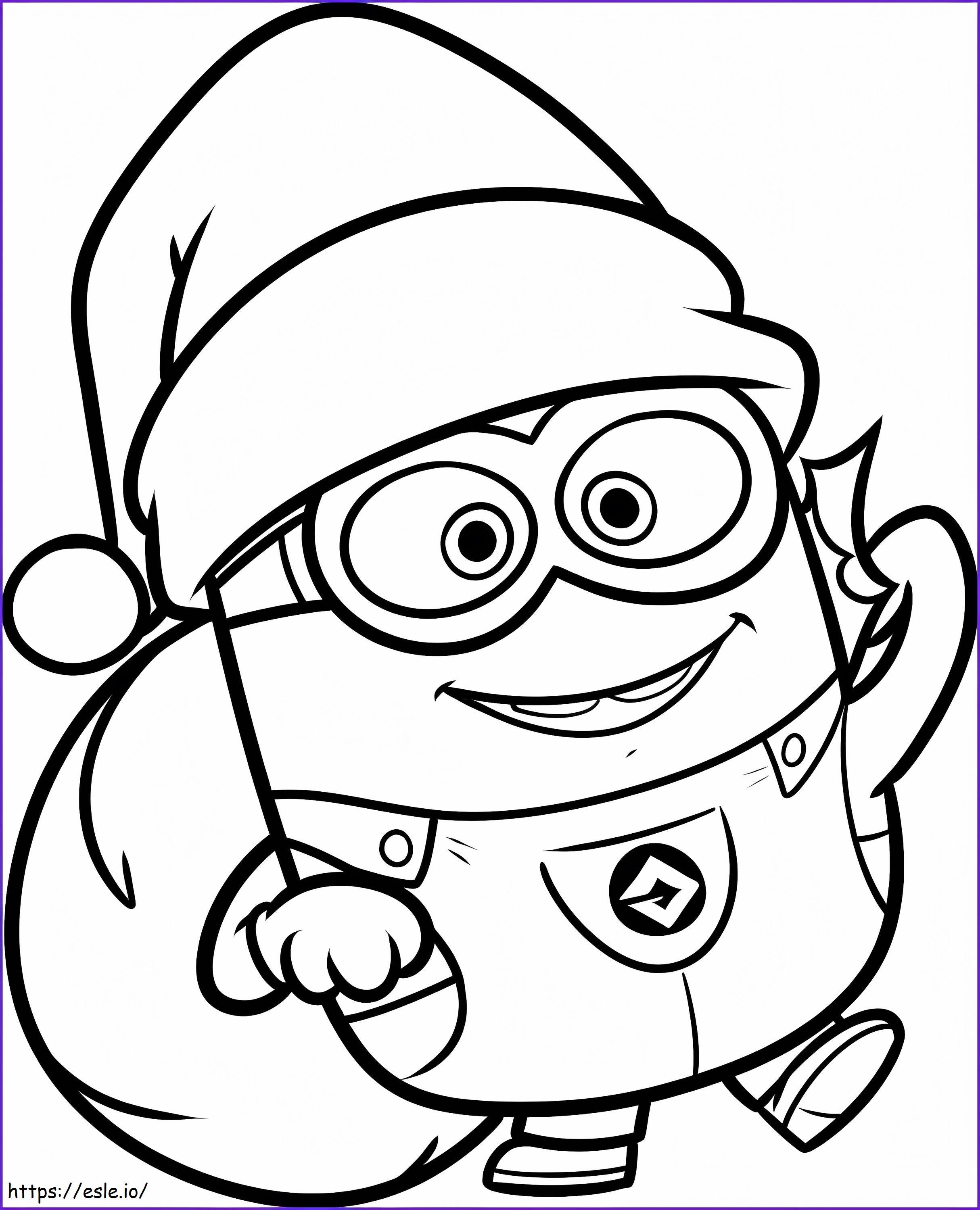 Minns at christmas coloring page