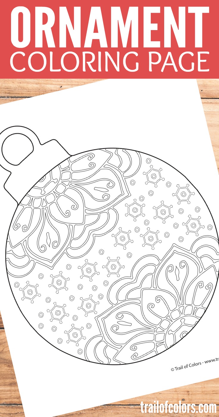 Christmas ornament coloring page