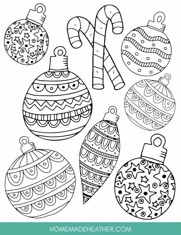 Free printable ornament coloring pages homemade heather