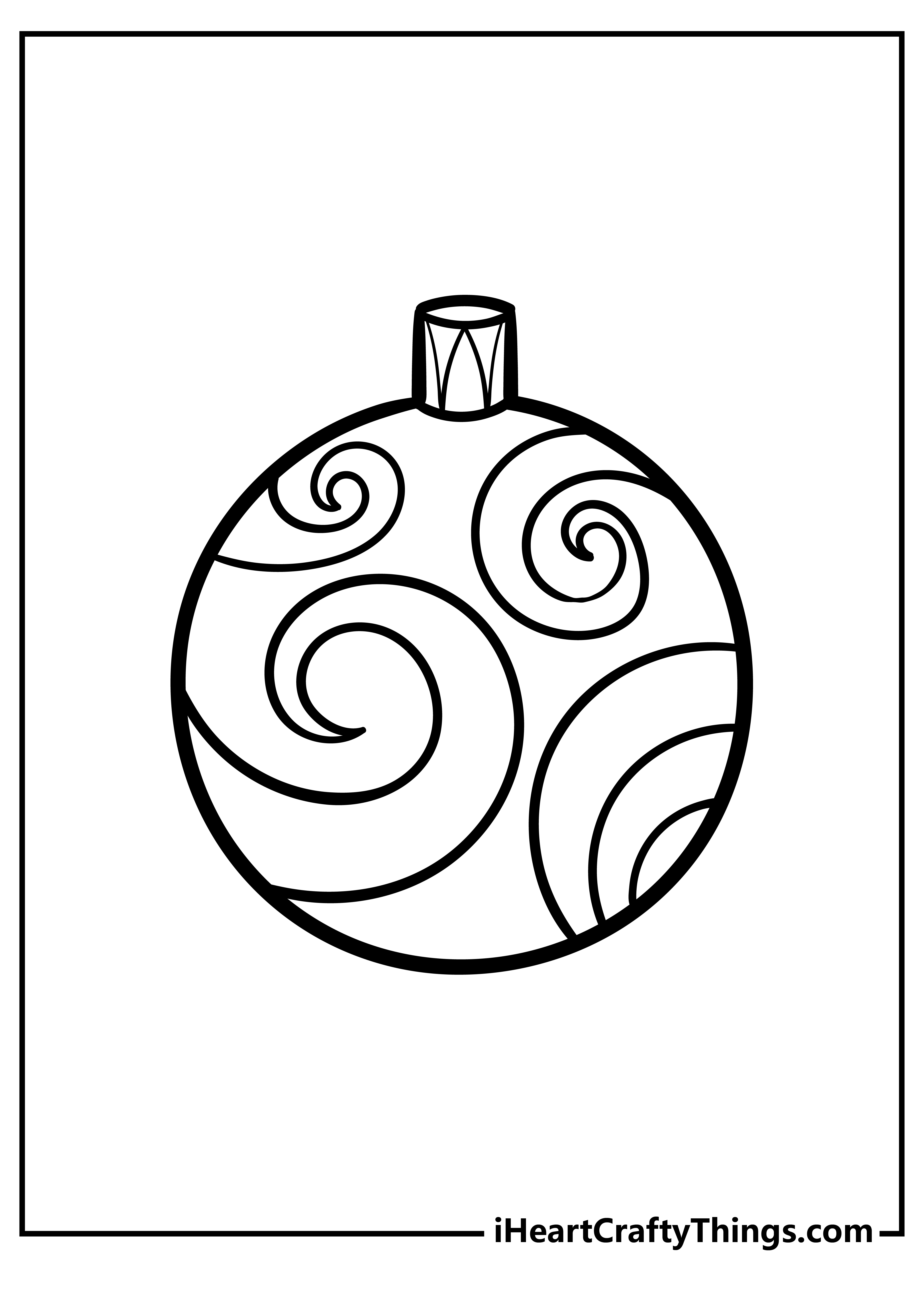 Christmas ornament coloring pages free printables