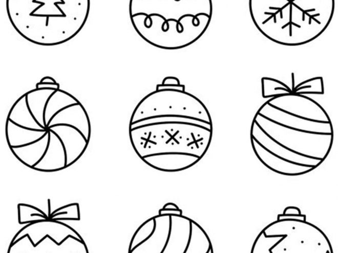 Christmas ornament coloring pages