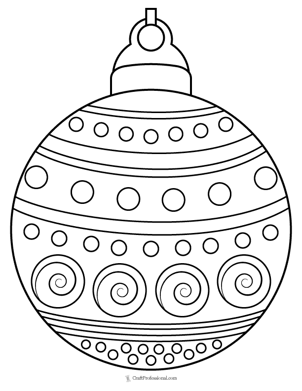 Christmas ornament coloring pages