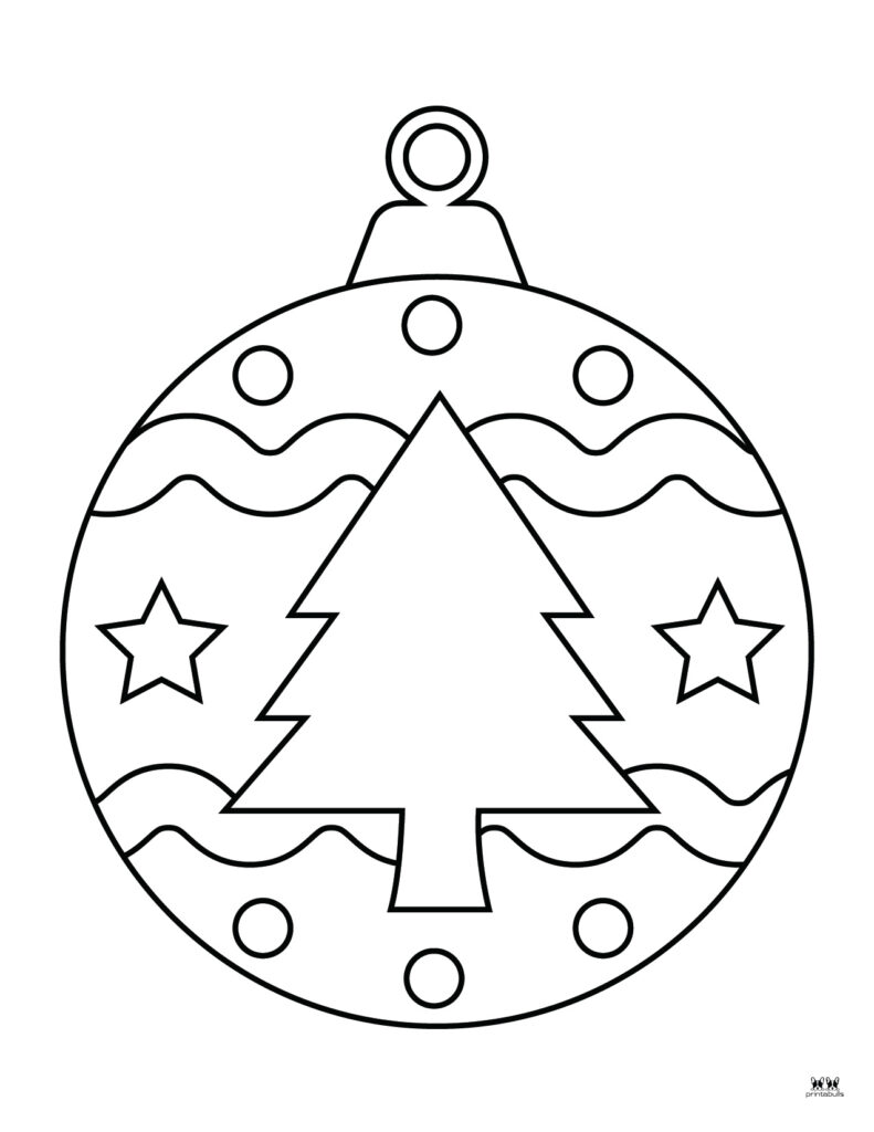 Christmas tree coloring pages templates