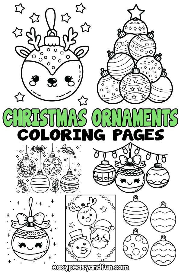 Free printable christmas ornaments coloring pages