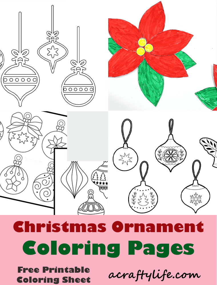 Free coloring pictures of christmas ornaments printable pages