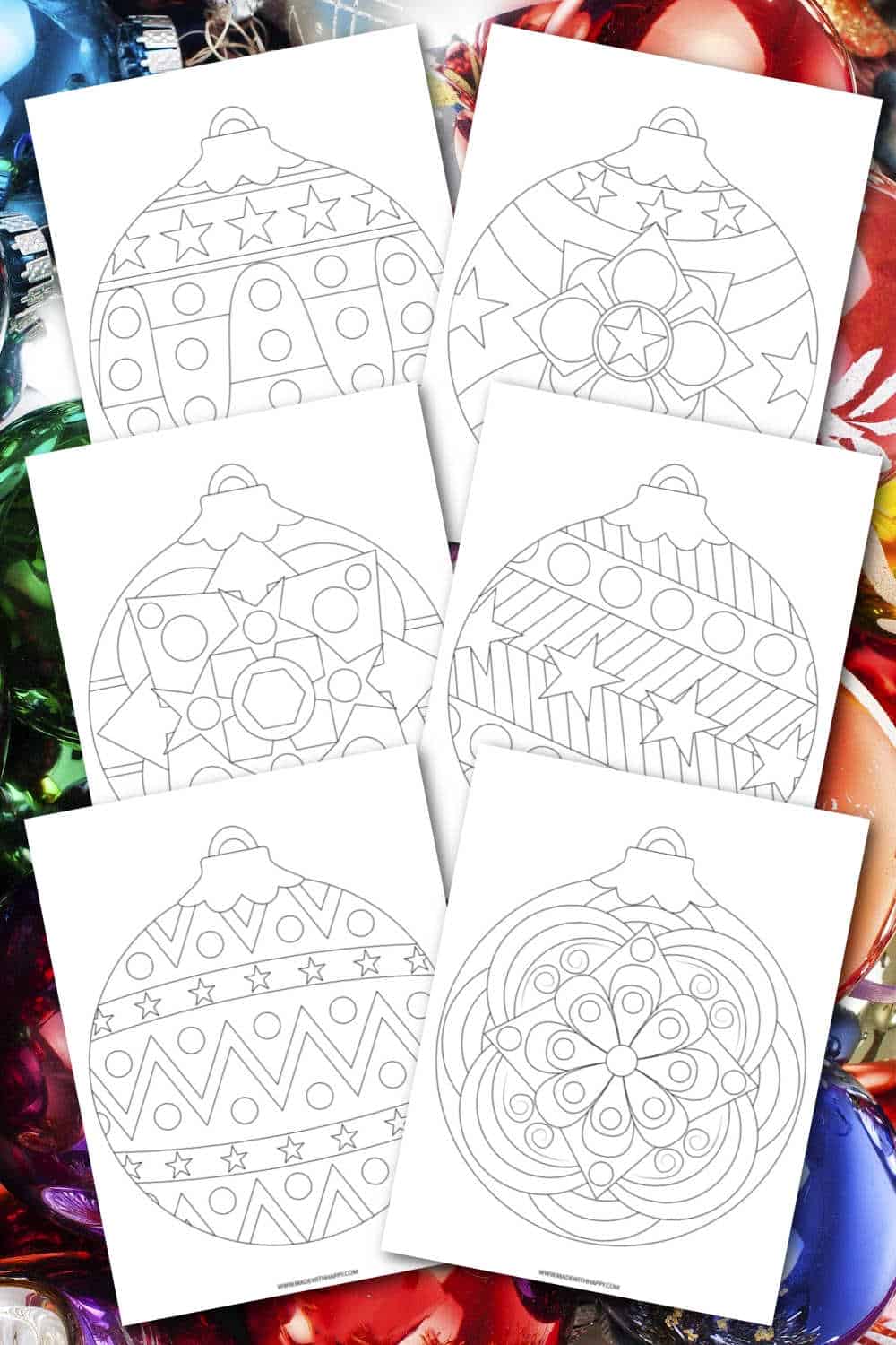 Free printable christmas ornaments coloring pages