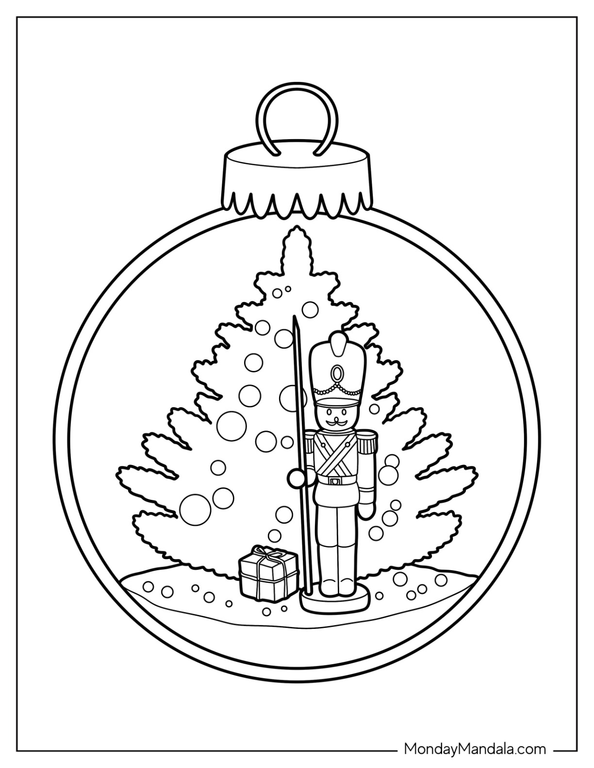 Christmas ornament coloring pages free printables