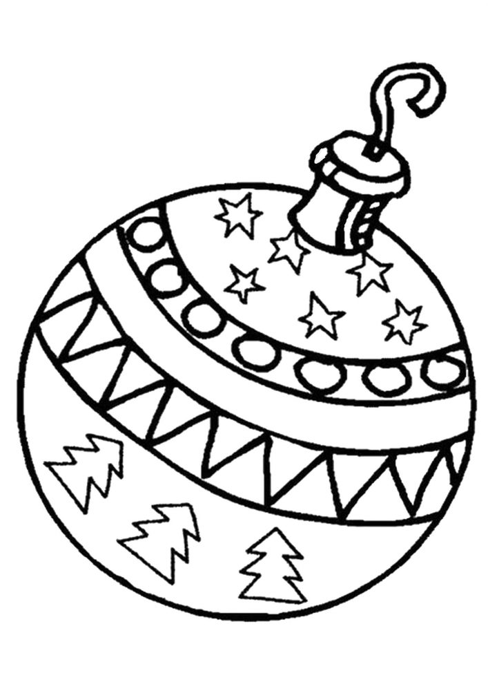 Christmas ornament coloring pages