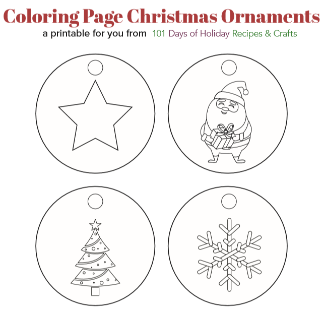 Precious printable coloring page christmas ornaments