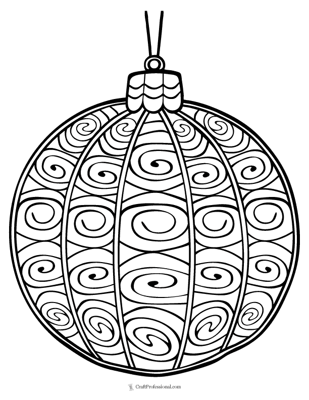 Christmas ornament coloring pages