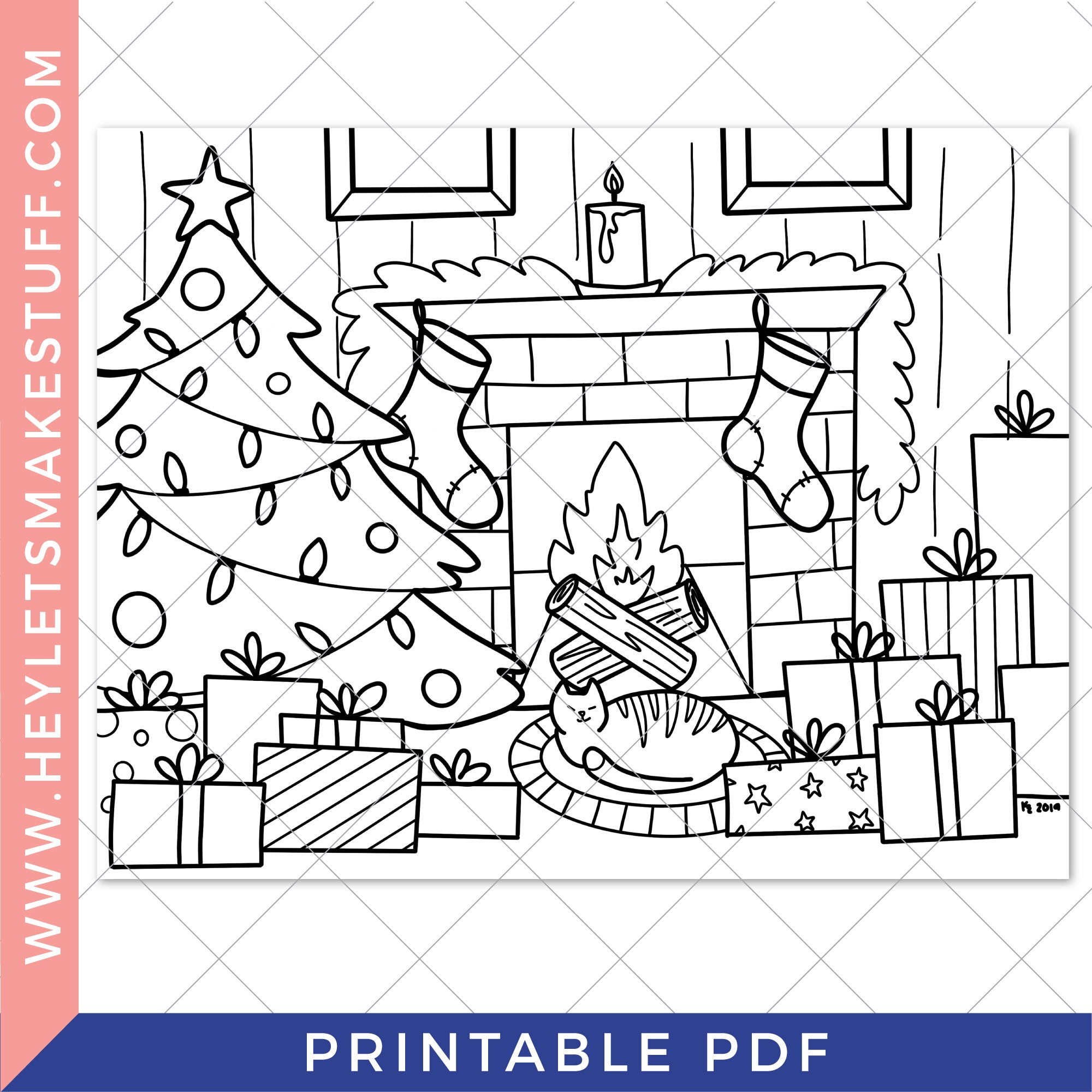 Printable christmas coloring page â hey lets make stuff