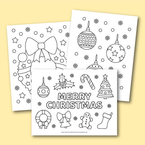 Printable christmas coloring pages