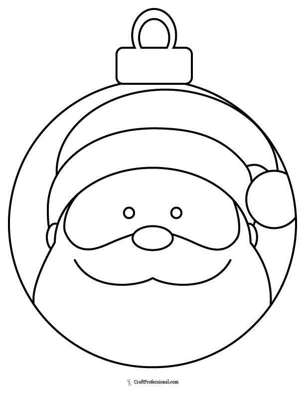 Christmas ornament coloring pages