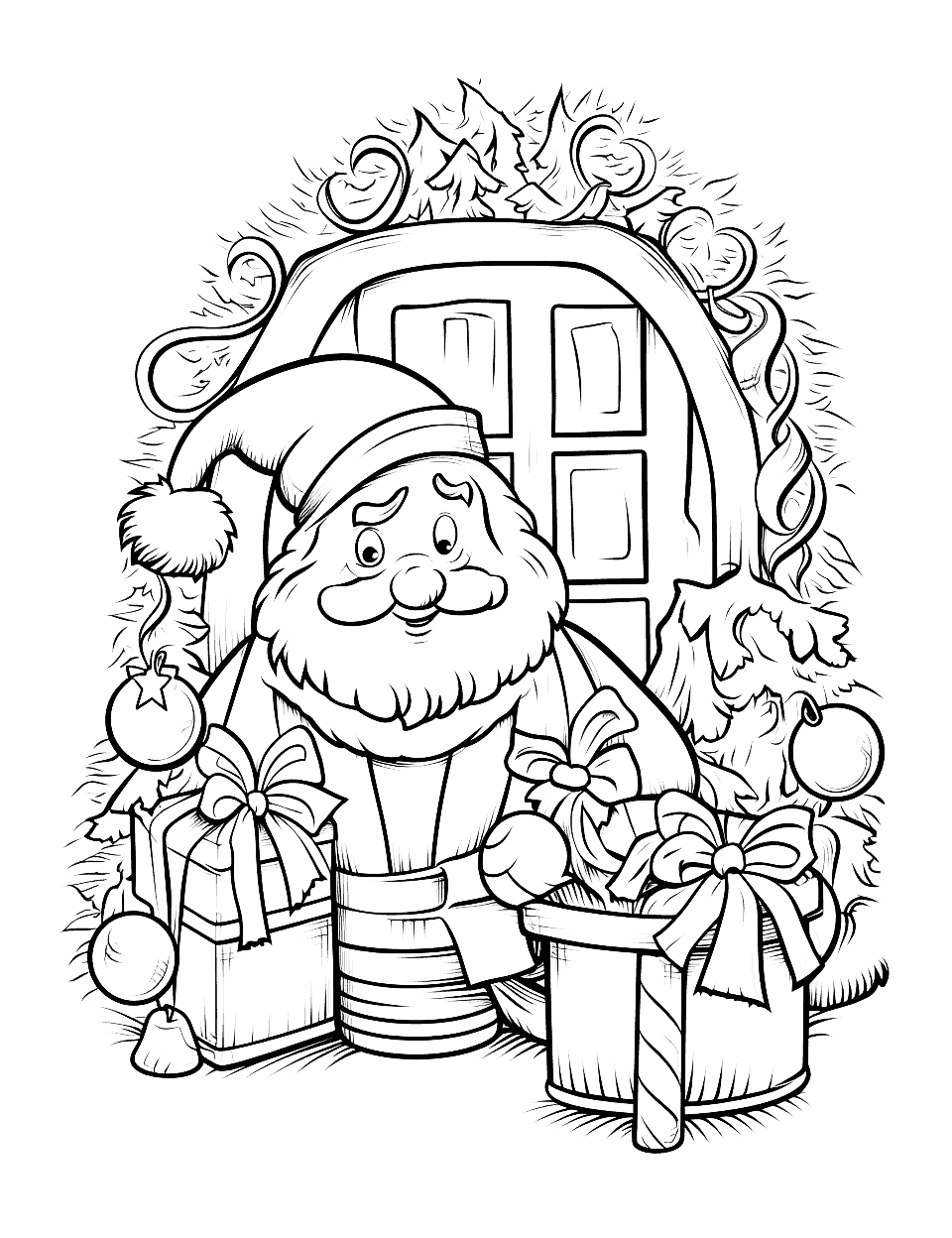 Christmas coloring pages free printable sheets