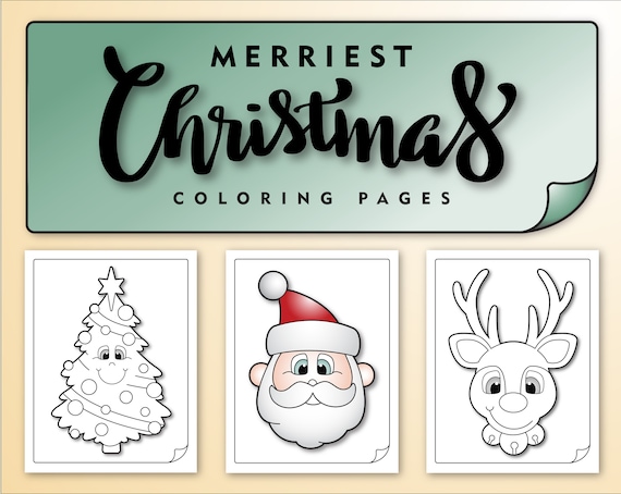 Christmas coloring pages for kidsprintablearts and craftschristmas activityholiday funchristmas decorationsmerry and cutepdf download