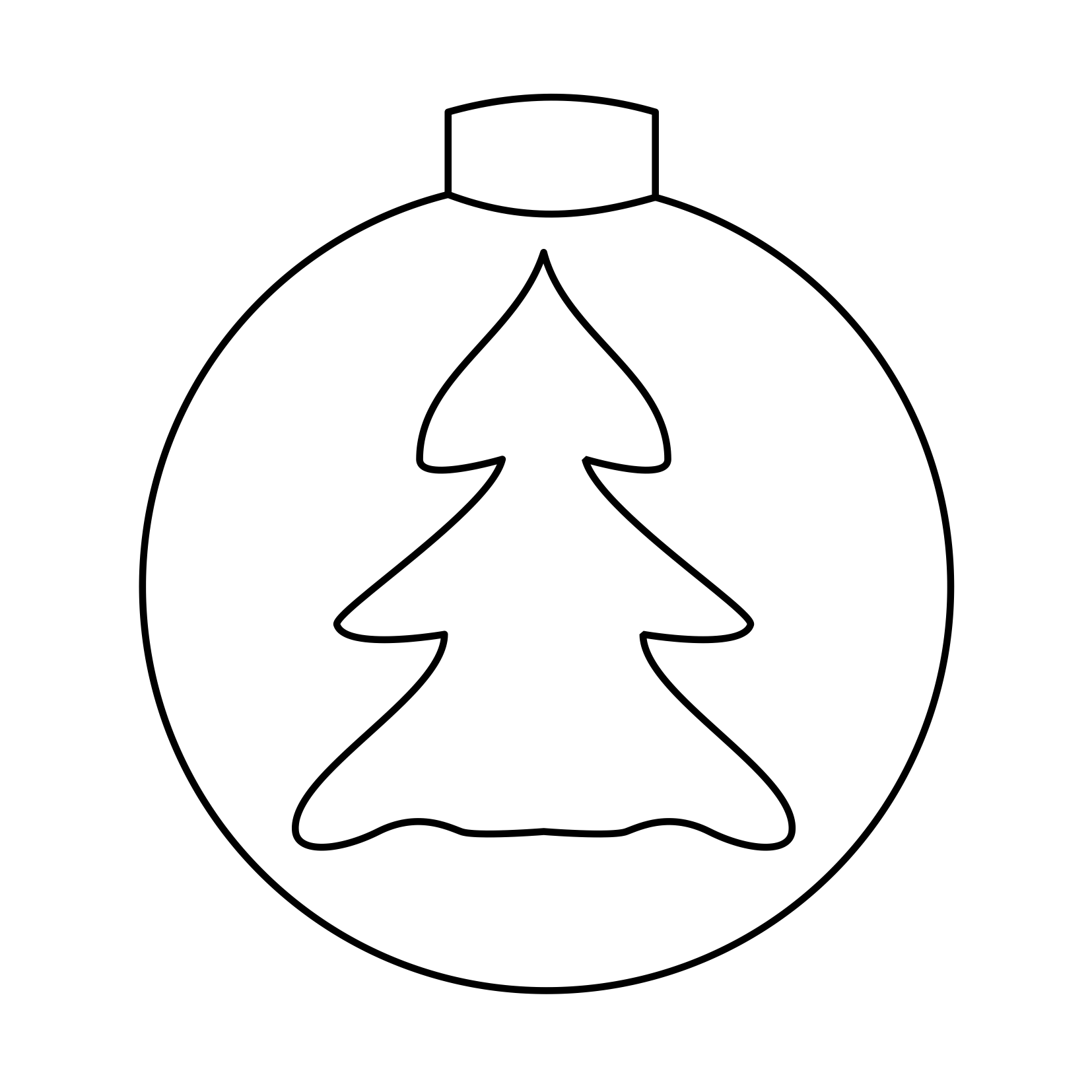 Christmas ornament coloring pages