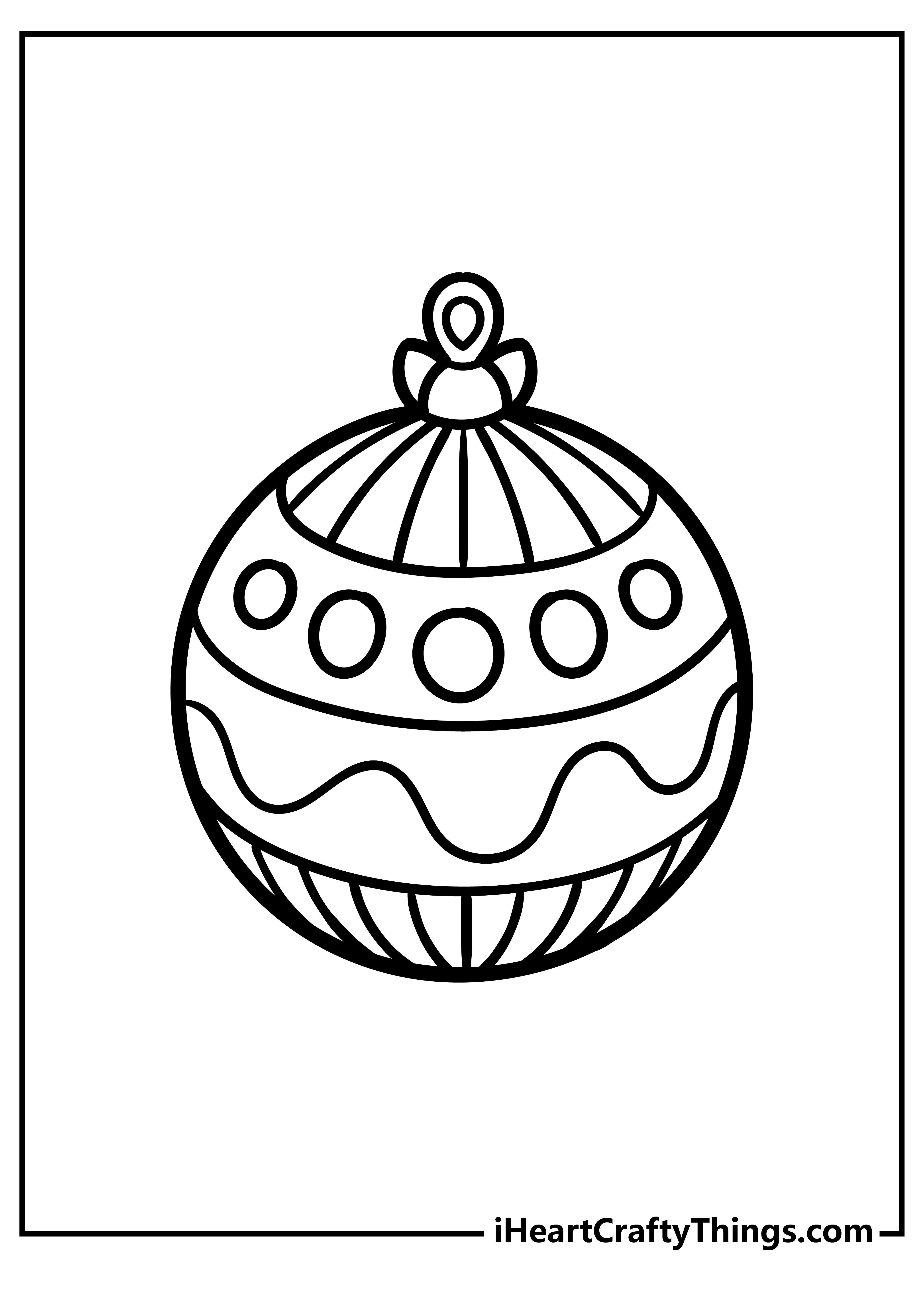 Christmas ornament coloring pages free printables