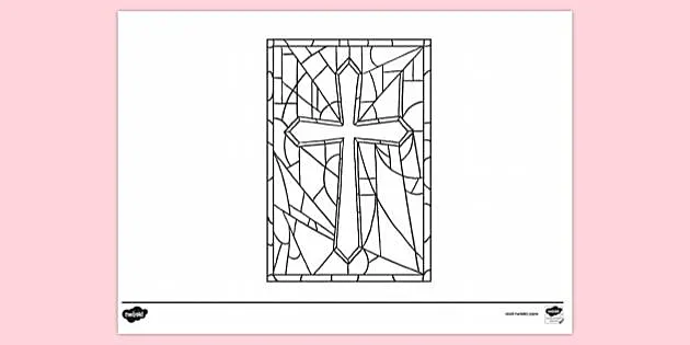 Printable stained glass christmas colouring sheets