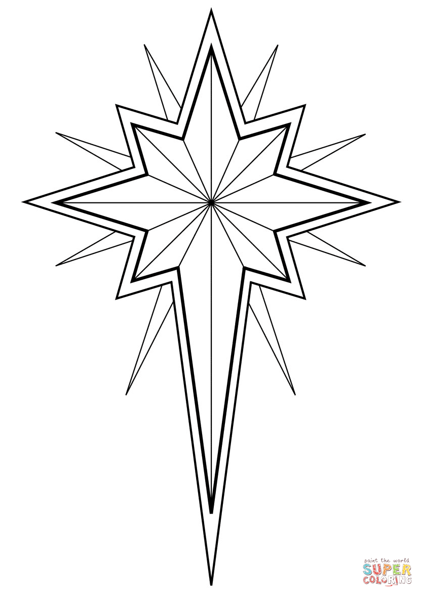 Christmas star coloring page free printable coloring pages