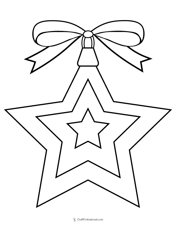 Christmas star coloring pages