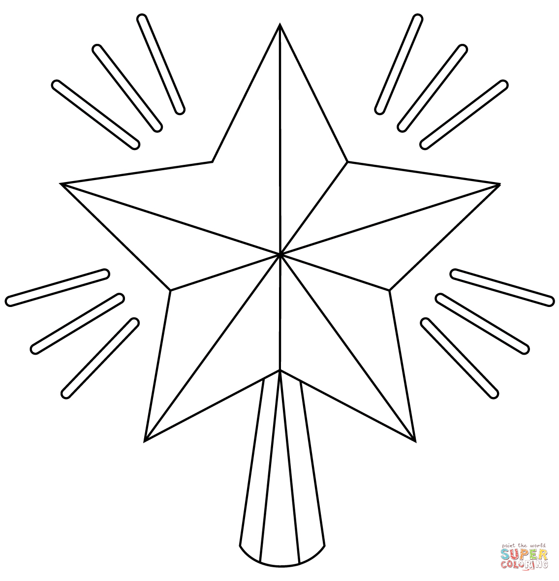 Christmas star coloring page free printable coloring pages