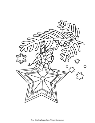 Star ornament coloring page â free printable pdf from