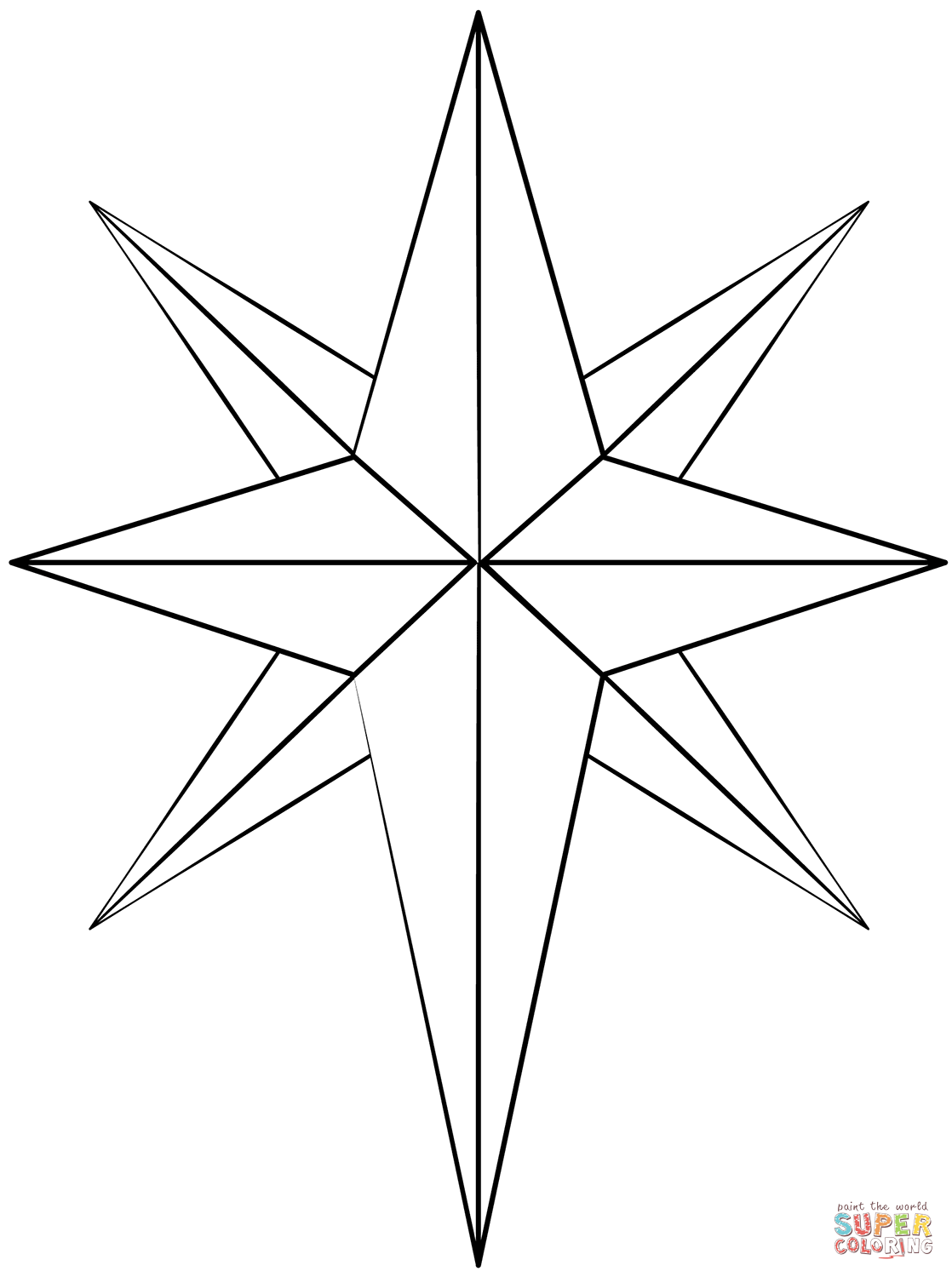 Christmas star coloring page free printable coloring pages