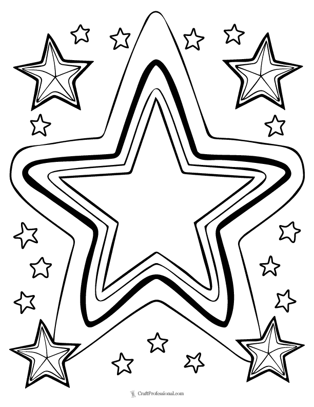 Christmas star coloring pages