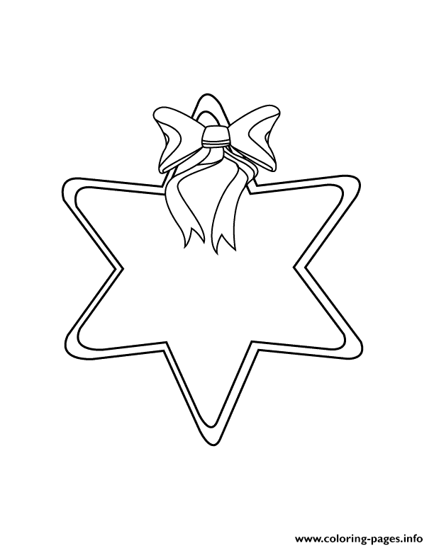 Christmas star coloring page printable