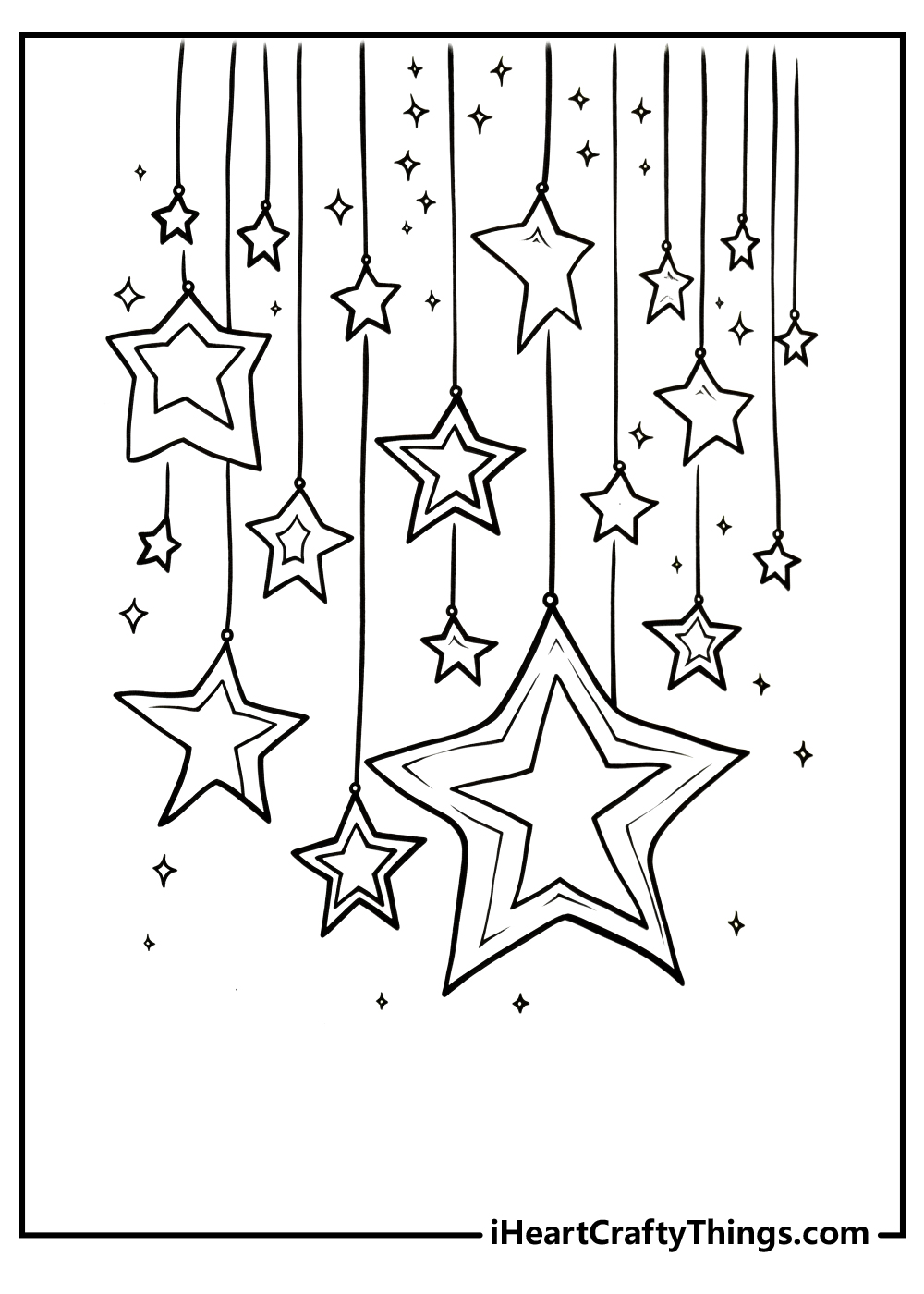 Star coloring pages free printables