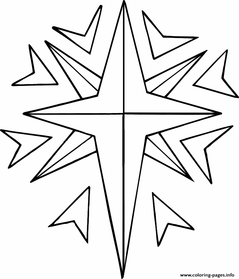 Free christmas stars coloring page printable