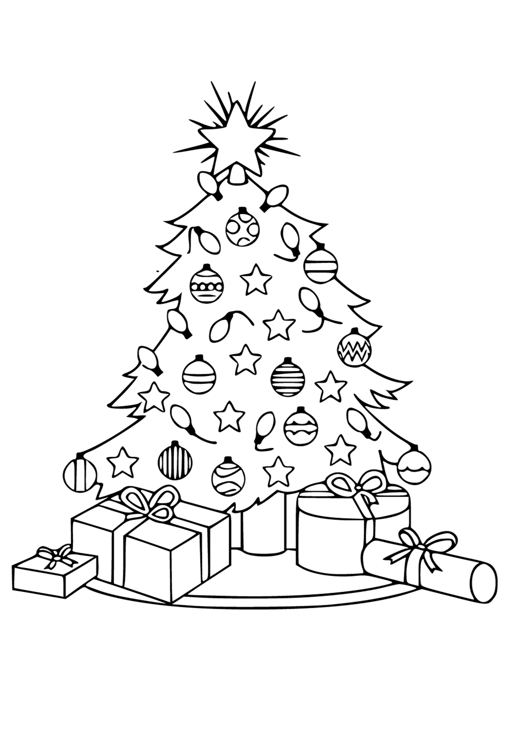 Free printable christmas star coloring page for adults and kids