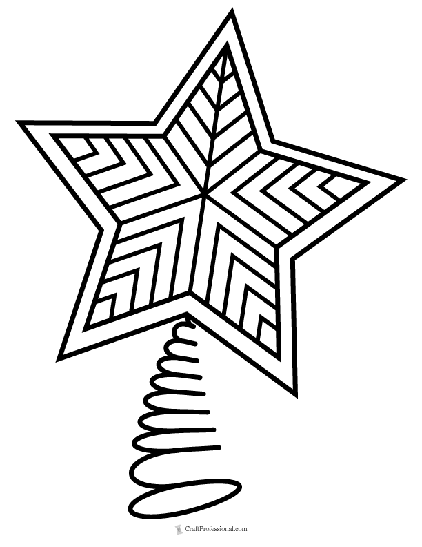 Christmas star coloring pages