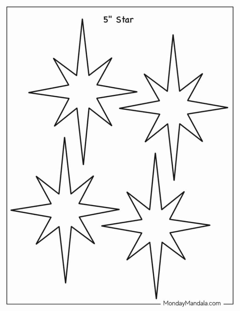 Star templates free pdf printables