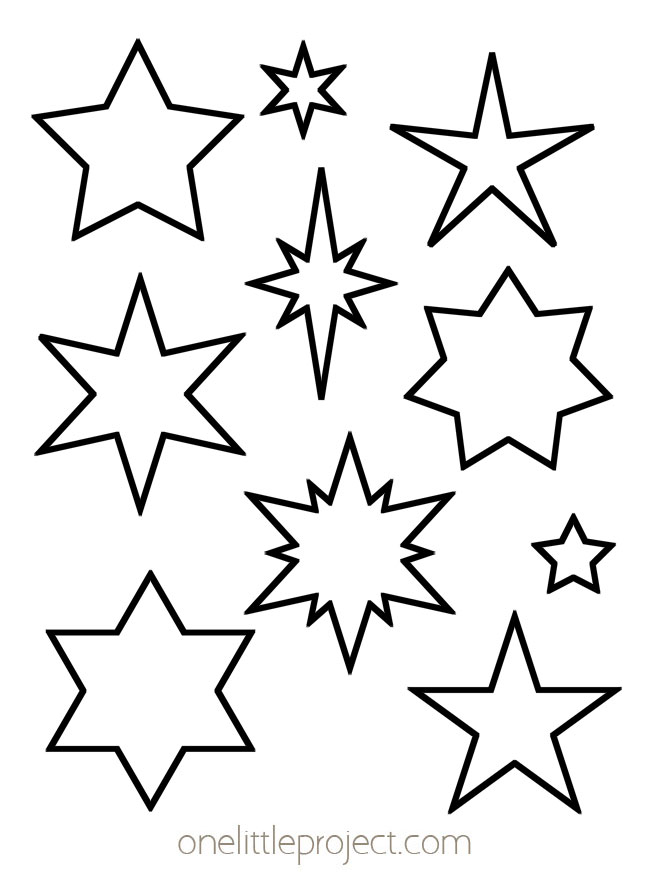 Star template free printable star outlines